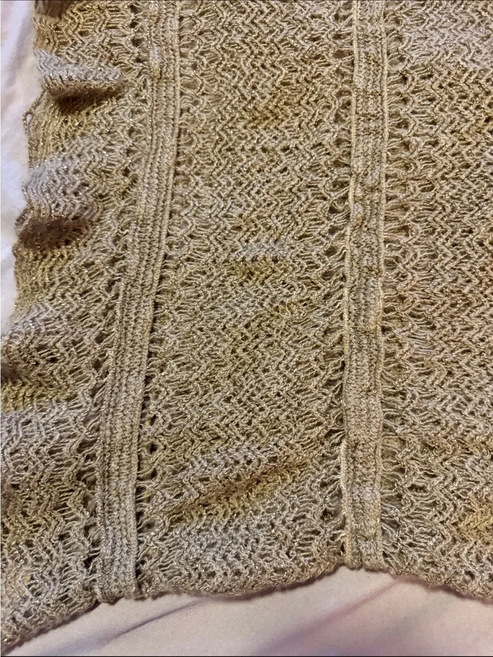 Accessorize Women's knit infinity scarf, metallic thread, neutral color
